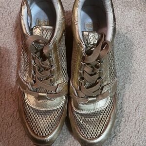 Ash Women's Dean Gold Hidden Wedge Sneakers Size 39